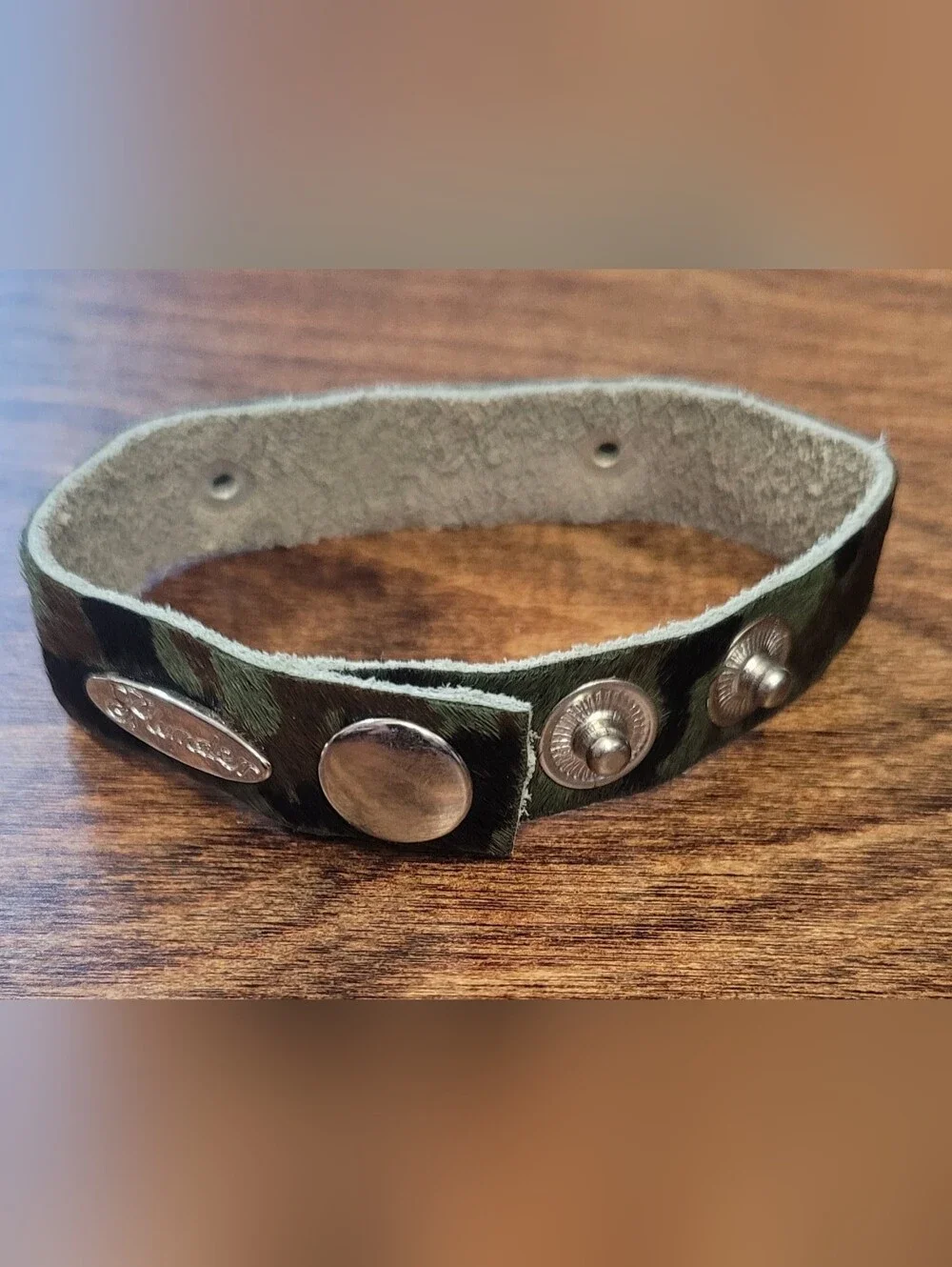 (12) PLUNDER Genuine Leather Adjustable Camo Print ID Bracelets